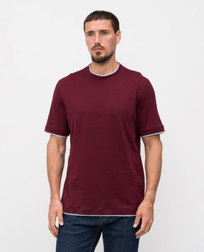 Brunello Cucinelli Футболка с эффектом наложения слоев M0B137427