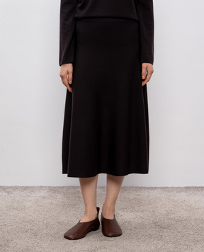 Allude Коричнева спідниця з вовни 25564045
