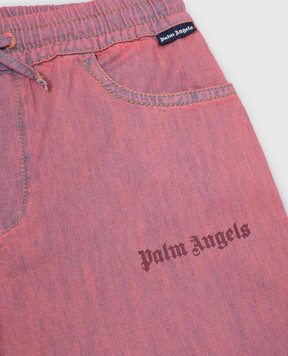 Palm Angels Дитячі рожеві джинси з лампасми PGYB001S25DEN00112+