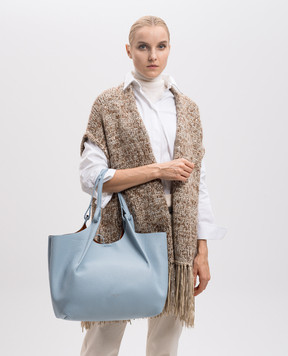 Gianni Chiarini Блакитна шкіряна сумка Dua з логотипом BS9720RNGDBL