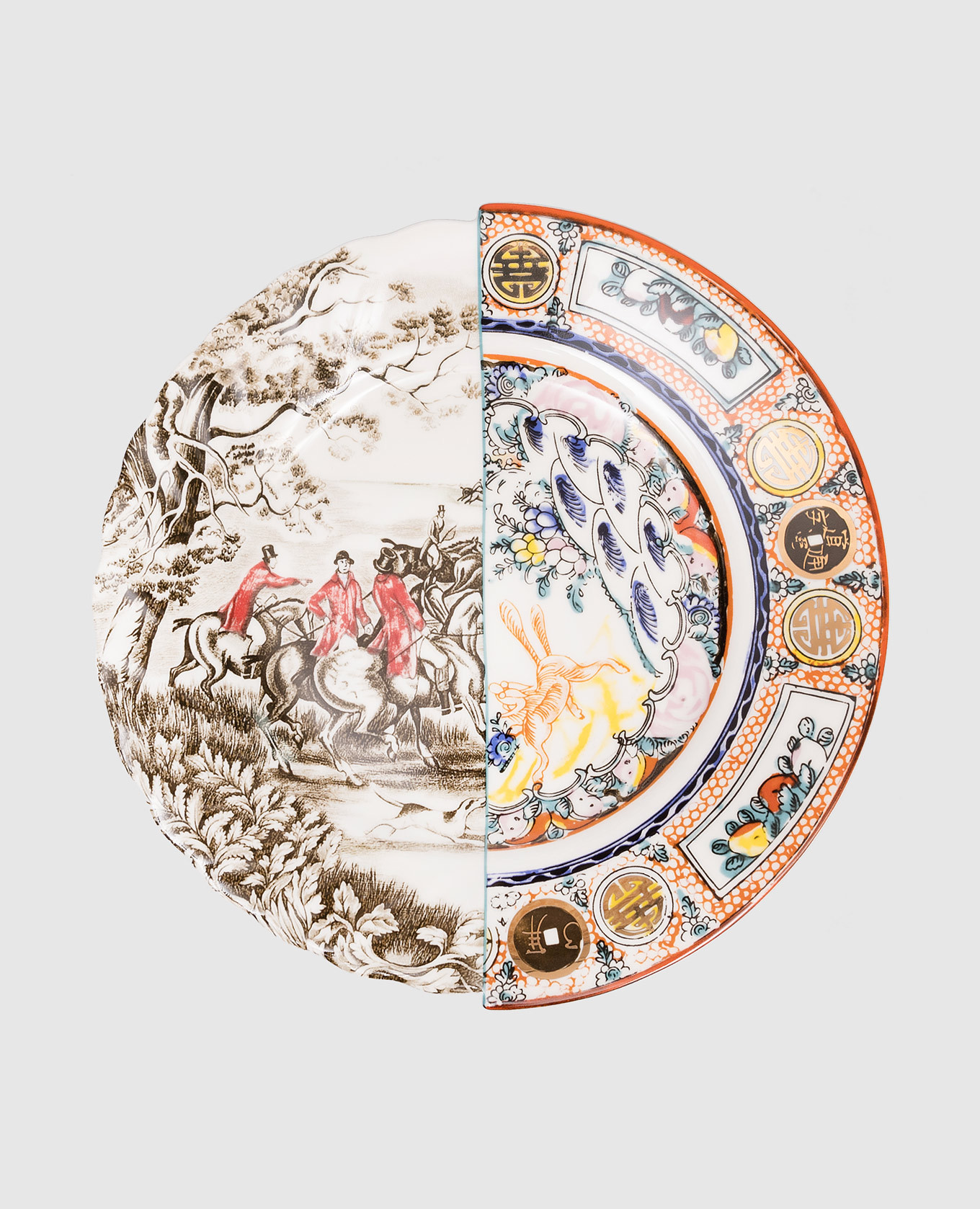 

Фарфоровая тарелка Eusapia в принт, Разноцветный, Посуда