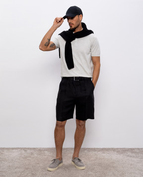 Brunello Cucinelli Сіре меланжеве поло M29800125
