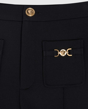 Versace Дитячі чорні шорти з брендовою емблемою Medusa '95 10163051A03401
