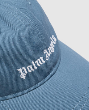 Palm Angels Детская синяя кепка с вышивкой логотипа PBLB002C99FAB001