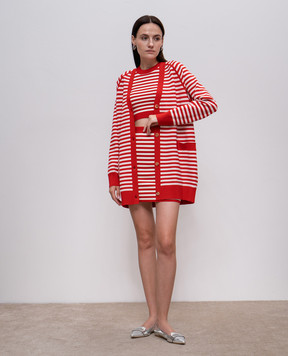 Max Mara Красная юбка мини DOMIZIA в полоску DOMIZIA