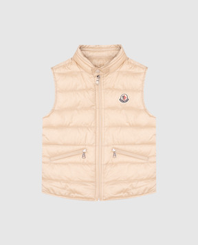 Moncler ENFANT Детский бежевый пуховой жилет Gui K19541A00052597YF810