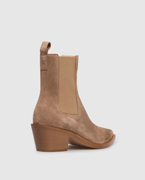 Gianvito Rossi Бежевые замшевые казаки Wylie G7290145CUO