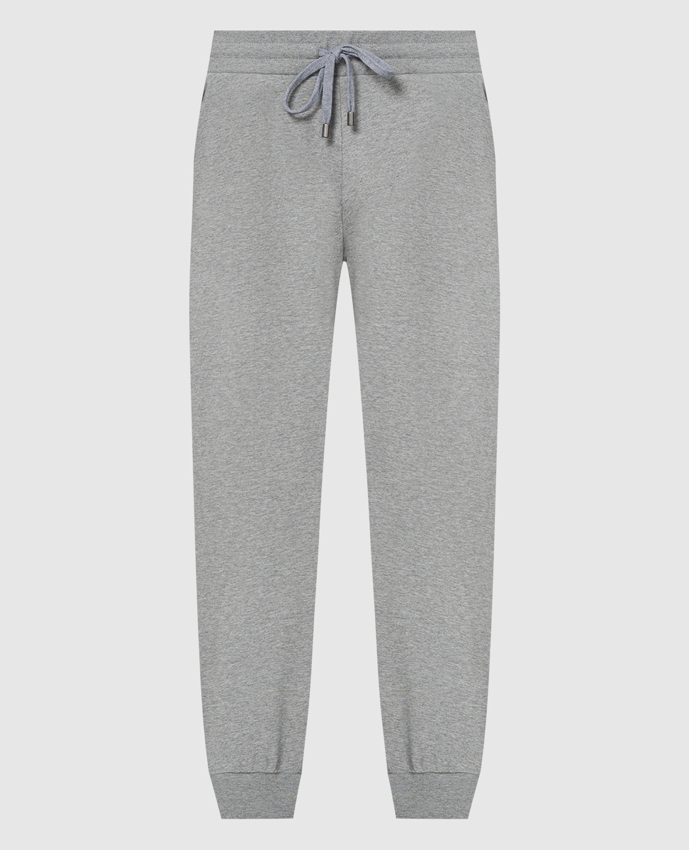 Gray joggers with embroidery