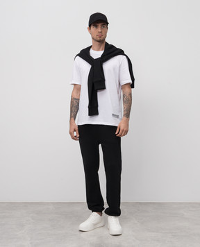 Balmain Черные джоггеры с принтом логотипа FH1OB340BD04