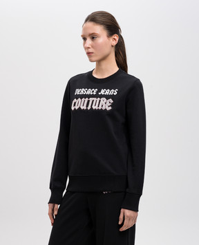 Versace Jeans Couture Черный свитшот с логотипом 77HAIC02CF00C