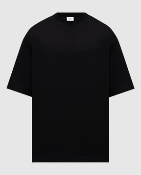Vetements Черная футболка с вышивкой логотипа UH76TR100Bm