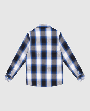 Givenchy Детская синяя рубашка в клетку H3031812+