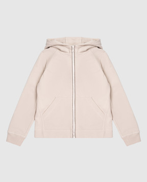 Brunello Cucinelli Дитяча бежева спортивна куртка з ланцюжком моніль BN05NE296C