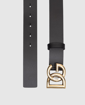 Dolce&Gabbana Черный кожаный ремень с логотипом DG BC4644AX622