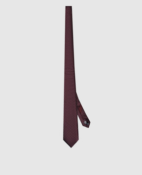 Dolce&Gabbana Бордовый галстук из шелка в узор GT147EG0JRX