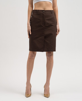 Max Mara Weekend Коричнева спідниця JOAN з льоном JOAN