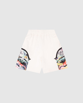 Sprayground Детские бежевые шорты Shark In The Rizz SPY1223EIVO