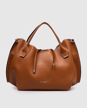 Gianni Chiarini Коричневая кожаная сумка-тоут FIAMMA BS11441GRNNABCL