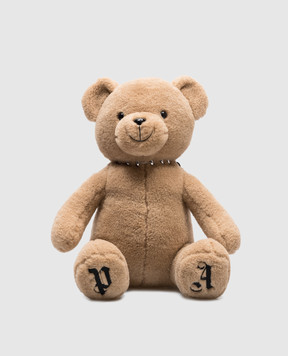 Palm Angels Бежевый рюкзак Bear in Mind в виде медведя с вышивкой логотипа монограммы PMNB025C99FAB001