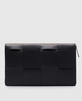 Bottega Veneta Сірий шкіряний гаманець Cassette 814649VBWD5