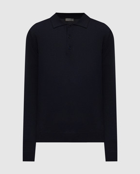 Canali Синее поло из кашемира MK02165C0017