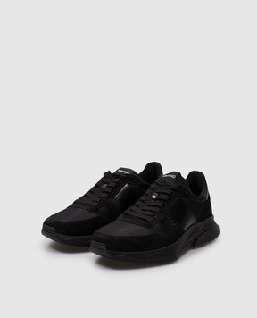 Tom Ford Черные кроссовки CAMBRIDGE с логотипом. J1262LCL200N