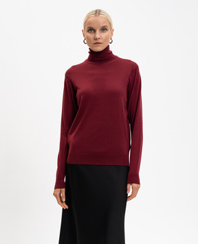 John Smedley Бордовий гольф AOFIE з вовни мериноса AOFIE