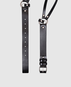 Ann Demeulemeester Черный кожаный пояс Monna B0012464LT128