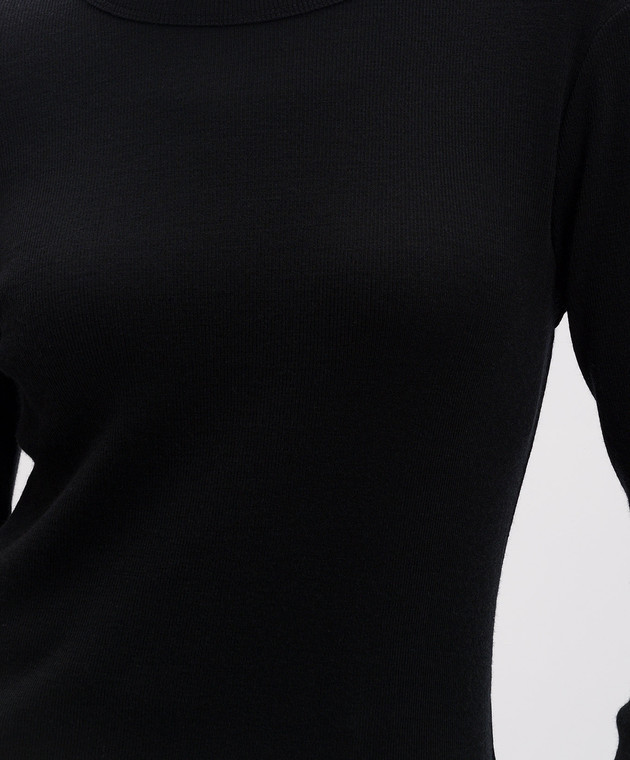 Rohe Чорний джемпер з вовни в рубчик 41320132 зображення 5