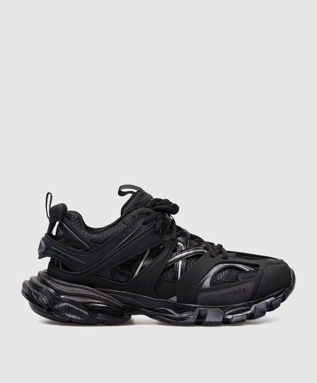 Balenciaga - Черные комбинированные кроссовки Track с логотипом