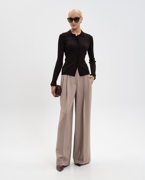 Twinset Коричневий кардиган з люрексом 252AP3022