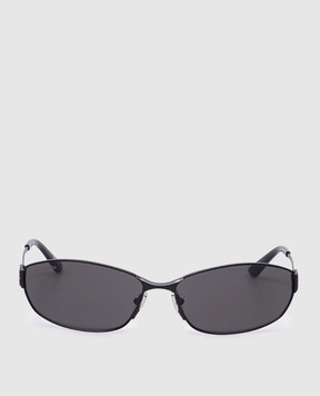 Balenciaga Чорні сонцезахисні окуляри Mercury Oval 773550T0005w