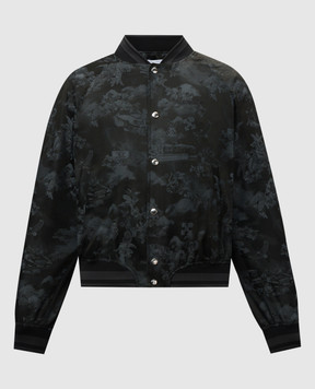 Off-White Чорний бомбер з візерунком в стилі фрески OMEH05AS25FAB002