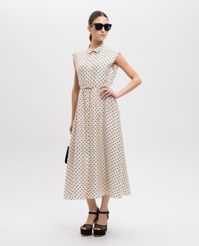 Christian Dior Бежева сукня-сорочка із шовку 141R58A7642