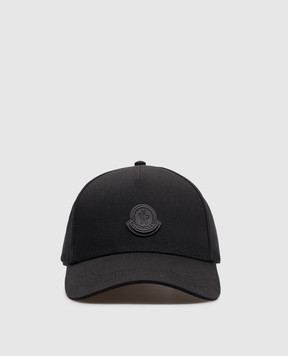 Moncler Черная кепка с нашивкой логотипа K10913B000450U082