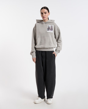 Helmut Lang Серый худой Brooklyn с принтом логотипа O10HM520