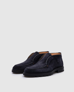 Santoni Синие замшевые дезерты MGDG17823NEOBSEY