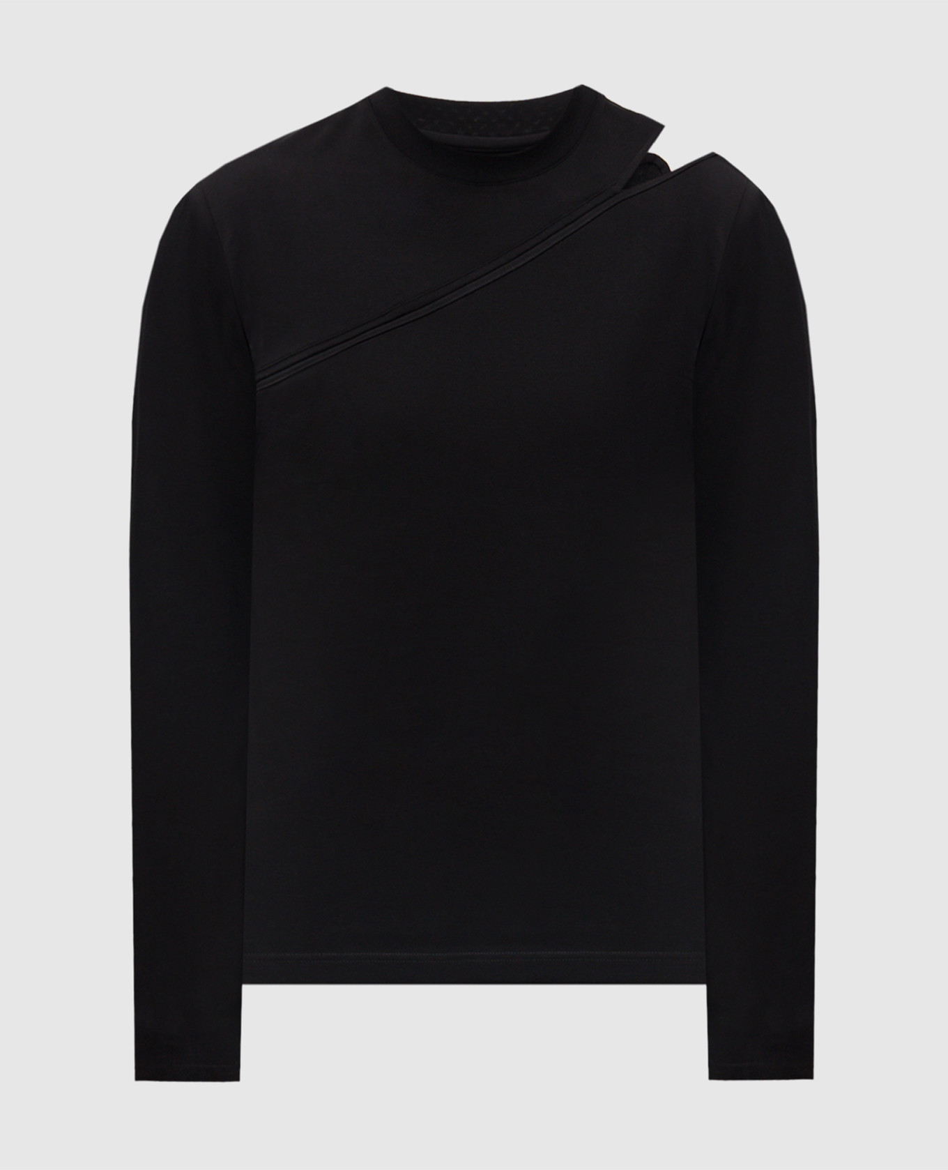 

Черный лонгслив Pleistos с фигурным вырезом, Лонгсливы