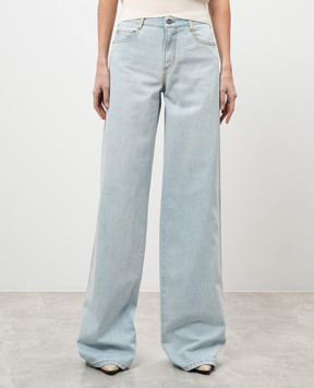Ermanno Scervino Блакитні джинси зі шкіряним патчем з логотипом D467P367FZK