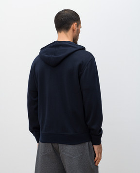 Brunello Cucinelli Синяя спортивная куртка из кашемира и шелка. MM8359069G