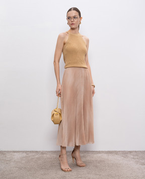 Ermanno Scervino Бежевая юбка гофре D462O725RWK