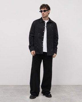 Maison Margiela MM6 Черная рубашка джинсовая SH2DT0021M30011