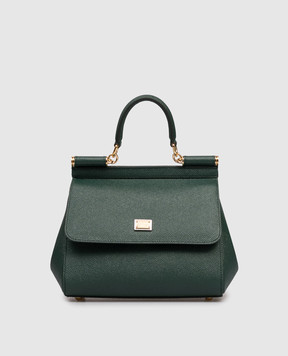 Dolce&Gabbana Зелена шкіряна сумка Sicily BB6003B1001