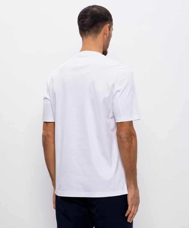 Brunello Cucinelli Белая футболка с принтом M0B138413 изображение 4