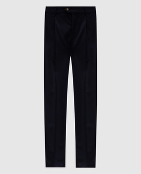 Brunello Cucinelli Сині штани з вовни ME226E1450