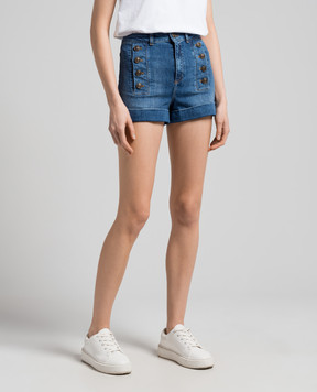 Twinset Сині джинсові шорти з логотипом 241TP2663