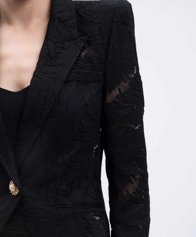 Balmain Черный жакет из кружева FF1SG230CG08 изображение 5