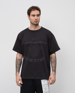 Maison Margiela MM6 Сіра футболка Topaz blue SH0GC0041S24311