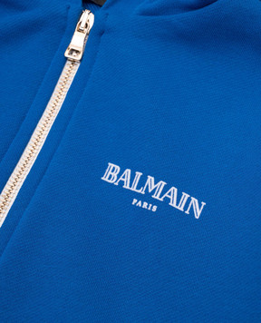 Balmain Дитяча синя спортивна куртка з логотипом BW4P50Z1753410