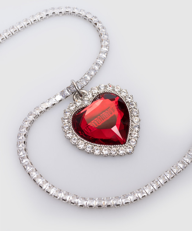 Vetements колье с подвеской в виде сердца с кристаллами UA65NE161R изображение 3